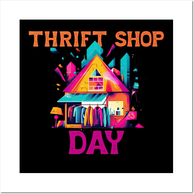 Thrift Shop Day Thrifter's Paradise Wall Art by DanielLiamGill